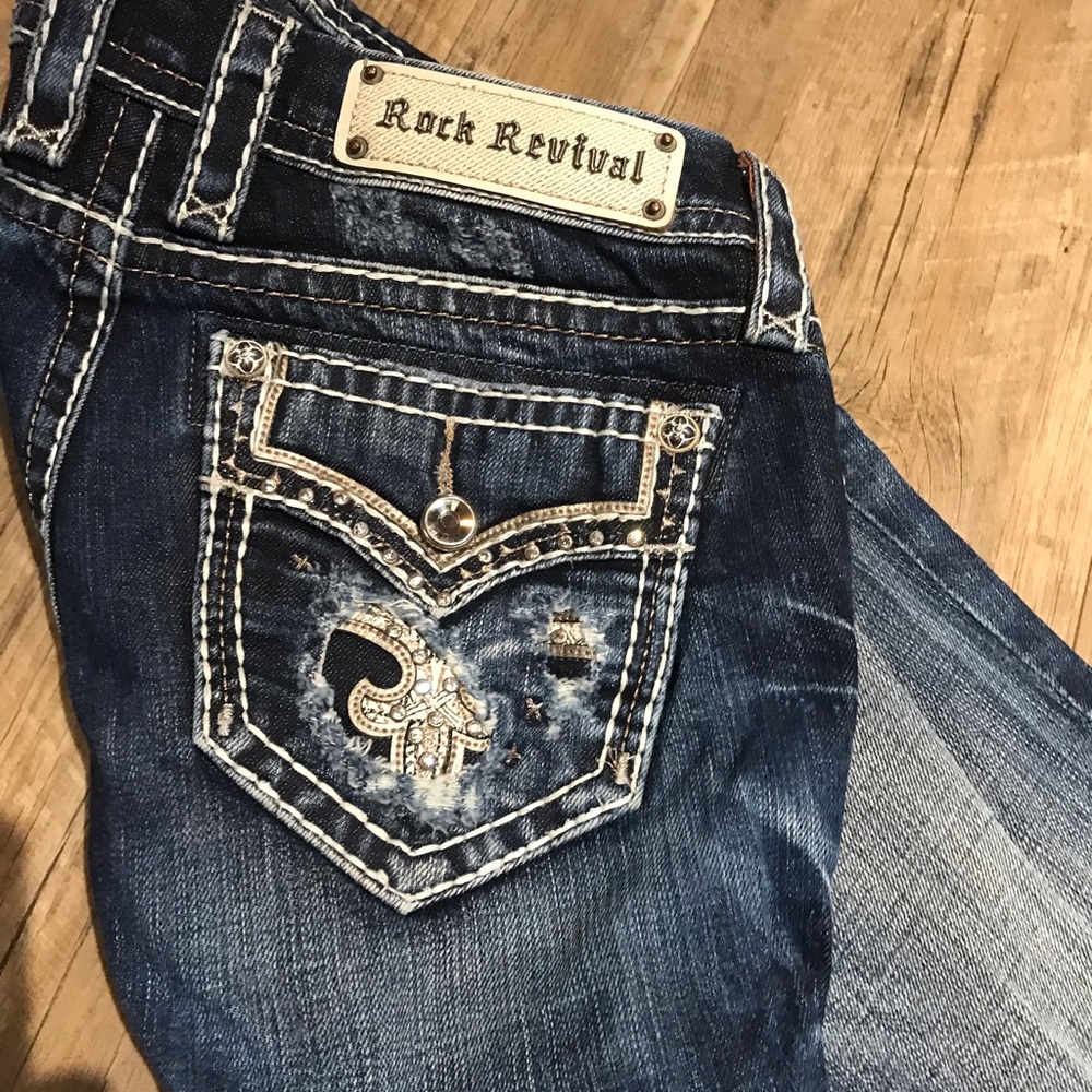 ROCK REVIVAL JEANS 27 bootcut